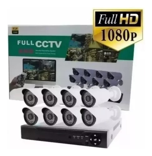 Camaras De Seguridad 8 Dvr Cctv 8camaras Full Hd 1080