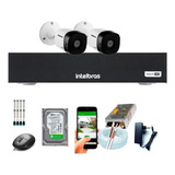 Kit 2 Câmeras Intelbras 1220 Fullhd Dvr 4 Ch Com Hd Completo Cftv