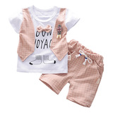 Camiseta D Baby Suit Boys Gentleman Bow, Blusas, Shorts, Cal