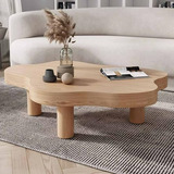 Mesa De Café De Madera En Forma De Nube Compatible Con Sala 