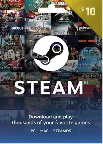 Steam Wallet 10 Usd (us)