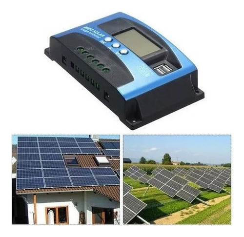 Controlador De Carga Solar 100a Mppt, Display Lcd Usb Duplo;