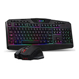 Teclado Y Mouse Inalambricos Para Juegos Redragon S101 Com