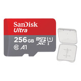 Sandisk Cartão De Memória Microsd 256gb Ultra 150mbs + Case