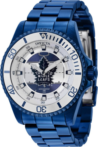 Reloj Invicta Nhl Toronto Maple Leafs Para Hombre, Color Pla