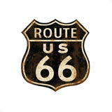 Placa Decoracao Parede Mdf Mecanica Route 66 Us 5231