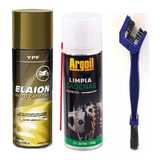 Kit Limpia Y Lubrica Cadena Moto + Cepillo