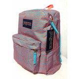 Mochila Jansport Superbreak Disruption Js00t50133r Color Terracota/agua Diseño De La Tela Estampada