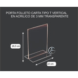 Porta Folleto Carta Tipo T Vertical 