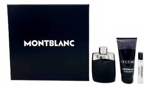 Mont Blanc Legend Set De 3 Pz Con Miniatura Para Hombre