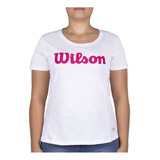 Remera Deportiva Mujer Wilson Xcv Estampada Cuello Redondo