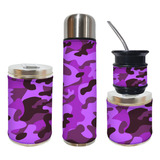 Set Matero 4 Piezas Ambtmy Camuflaje Rosa Excelente Calidad