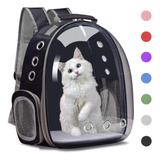 Mochila Bolsa Transparente Mascota Gato Perro Negro Henkelio