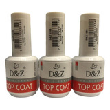 Kit Dez 3 Top Coat Porcelana Acrigel Extra Brilho D&z