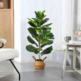 Planta Ficus Lyrata Artificial Arvore Para Sala Com 1.20m