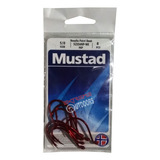 Anzuelo Mustad 92554np-nr #5/0 X 8 U Needle Point Beak Rojo