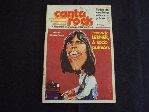 Revista Canta Rock # 7 (cancionero) Tapa Alejandro Lerner