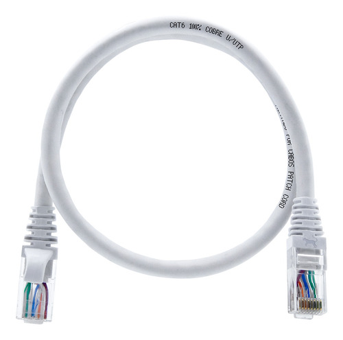 Kit 150 Patch Cord Cat6 Branco 85 Centímetros 100% Cobre