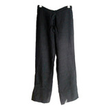 Pantalón Negro De Poliéster Vintage - T.33 (a Reforzar)