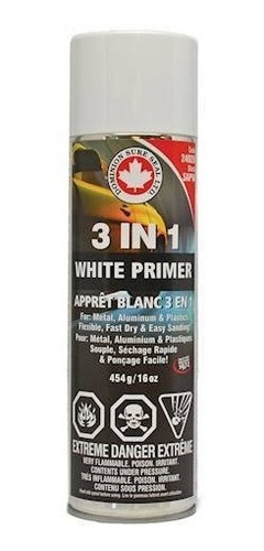 Imprimador Primer Blanco Base Pintura 3 En 1 Plásticos Metal