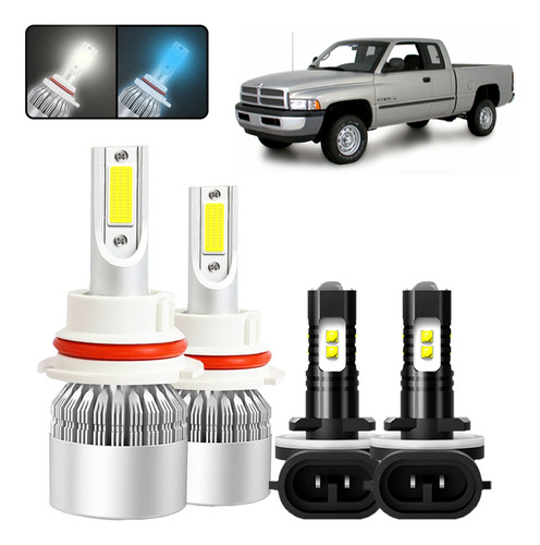 Kit De Focos Led 9007 881 Para Dodge Ram 1500 Pickup 99-2001