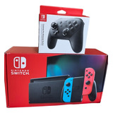 Nintendo Switch Console, Nacional, V2, Portátil E Doméstico, Bateria De Até 9 Horas, Inclui Joy-con + 01 Controle Nintendo Switch Pro Original