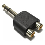 Ficha Adaptadora Plug 6,5 Stere Macho A Doble Jack Rca 