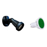 Spot Exterior Jardin Piso Pared Techo Pvc C/ Lamp Color Led