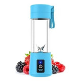 Mini Liquidificador Portatil Shake Juice Cup + Cabo Usb Cor Azul