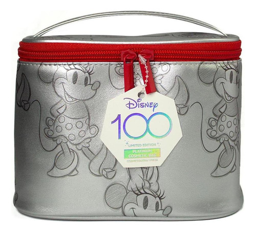 Cosmetiquero Minnie Mouse Platino - Disney 100 Años De Magia