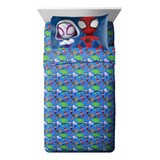 Set Sabanas De Spidey 3 Pz Para Niños P/ Cama Individual *sk