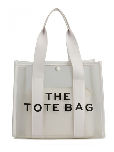 Bolsa The Tote Bag Transparente Esmerilado Para Mujer