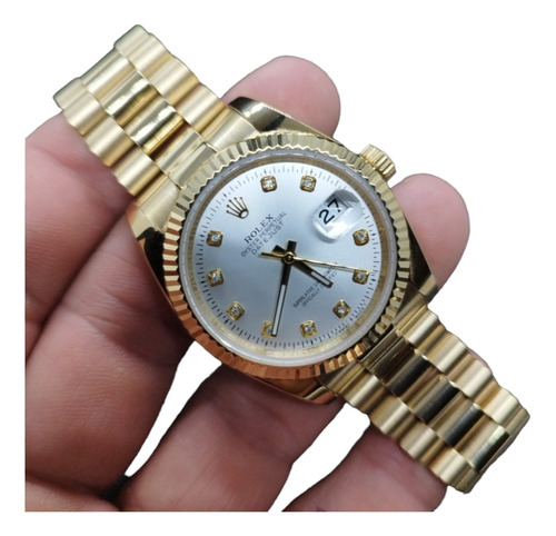 Reloj  Compatible Con No Rolex Datejust Gold