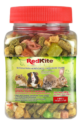 Redkite Select Snack  P/herbivoros 200 Gr Alfalfa, Verdura