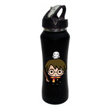 Termo Pitillo Harry Potter Chi Botilito Aluminio Negro 650ml