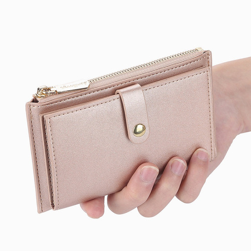 Cartera De Piel Minimalista Para Mujer Con Práctico Elegante