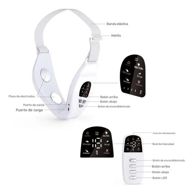 Reductor de Papada Maxgroom EMS LED Masajeador Facial con Control Remoto | Envío gratis