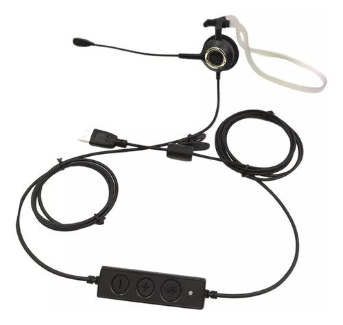 Headset Com Porta Usb Monaural De Traseira Com Microfone