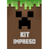 Minecraft  Kit Impreso Para 20 Niños Personalizado