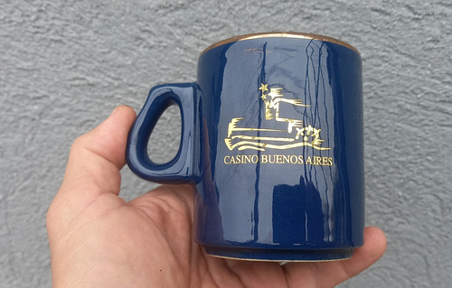 Taza De Cerámica En Azul Cobalto - Casino Buenos Aires 