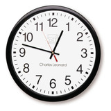 Reloj De Pared Redondo Charles Leonard, Cuarzo Fino De 14 Pu