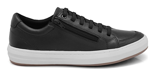 Tenis Sapatenis Casual Masculino Em Couro Legitimo C/ziper