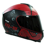 Casco Roda Revenge Pro Rojo Mate Android Abatible Mica Humo