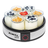 Yogurtera Eléctrica Aiwa 7 Frascos De 180ml - 1,2lts - Inox