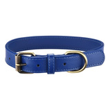 Collares De Cuero Azul Rinoceronte Negro Para Perros - Colla