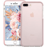 Mateprox Funda P/ iPhone 7 8 Plus Transparente Prueba Golpes