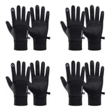 Guantes Térmicos De Invierno, Mxgiw-004, 4 Pares, M, Negro,