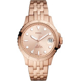 Reloj Fossil Es4748 Dama 100% Original Acero Inoxidable Color De La Correa Oro Rosa Color Del Bisel Oro Rosa