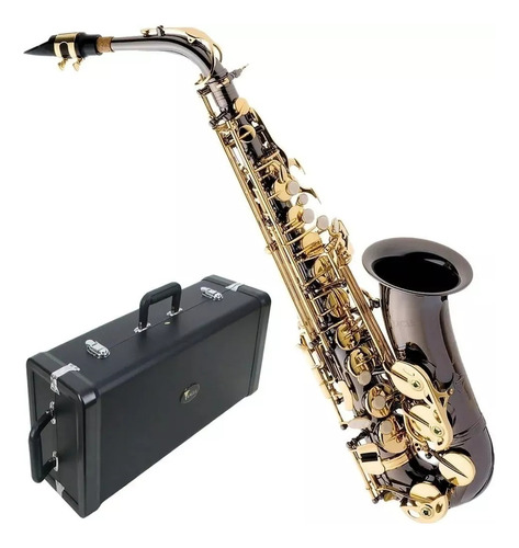 Sax Alto Eagle Sa500 Grafite Bg Mib Eb Com Estojo