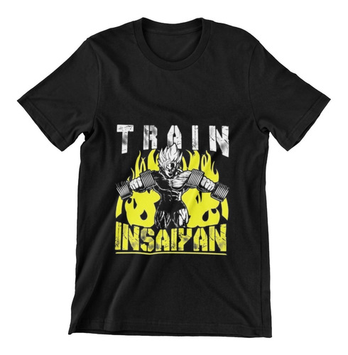 Polera Unisex Dragon Ball Goku Saiyan Gym Train Estampada